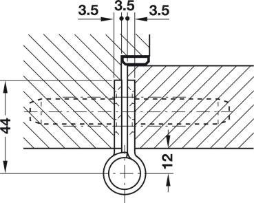 Preview: Objekttürband Stahl verchromt VN 2929/120 für ungefälzte Objekttüren bis 120 kg Simonswerk